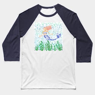 Blue Mermaid Baseball T-Shirt